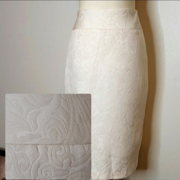 Vintage Allison Taylor Nights Cream Quilted Paisley Motif 80s A Line Full Preppy - Picture 15 of 15